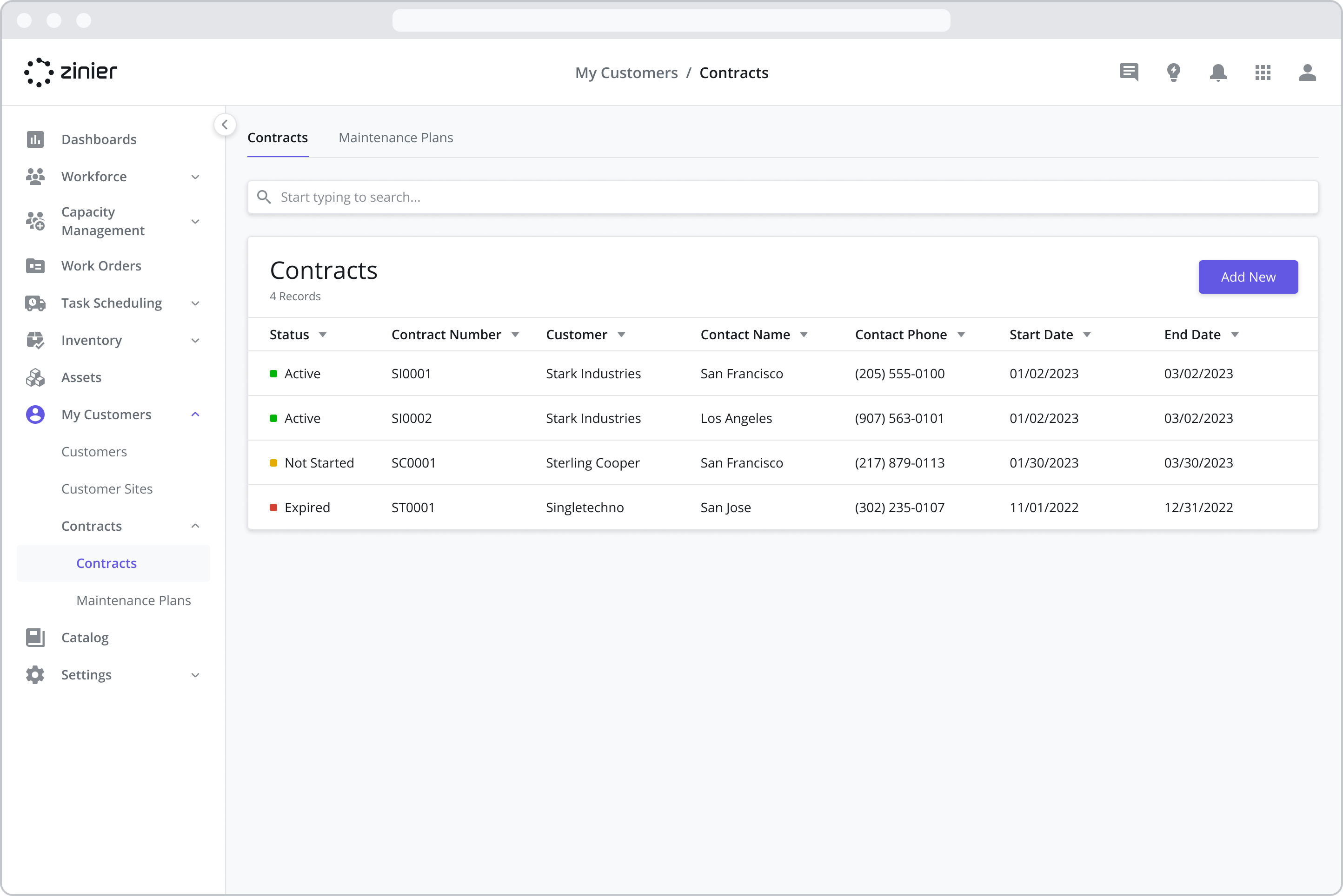 Technologyone Contracts Module Contracts