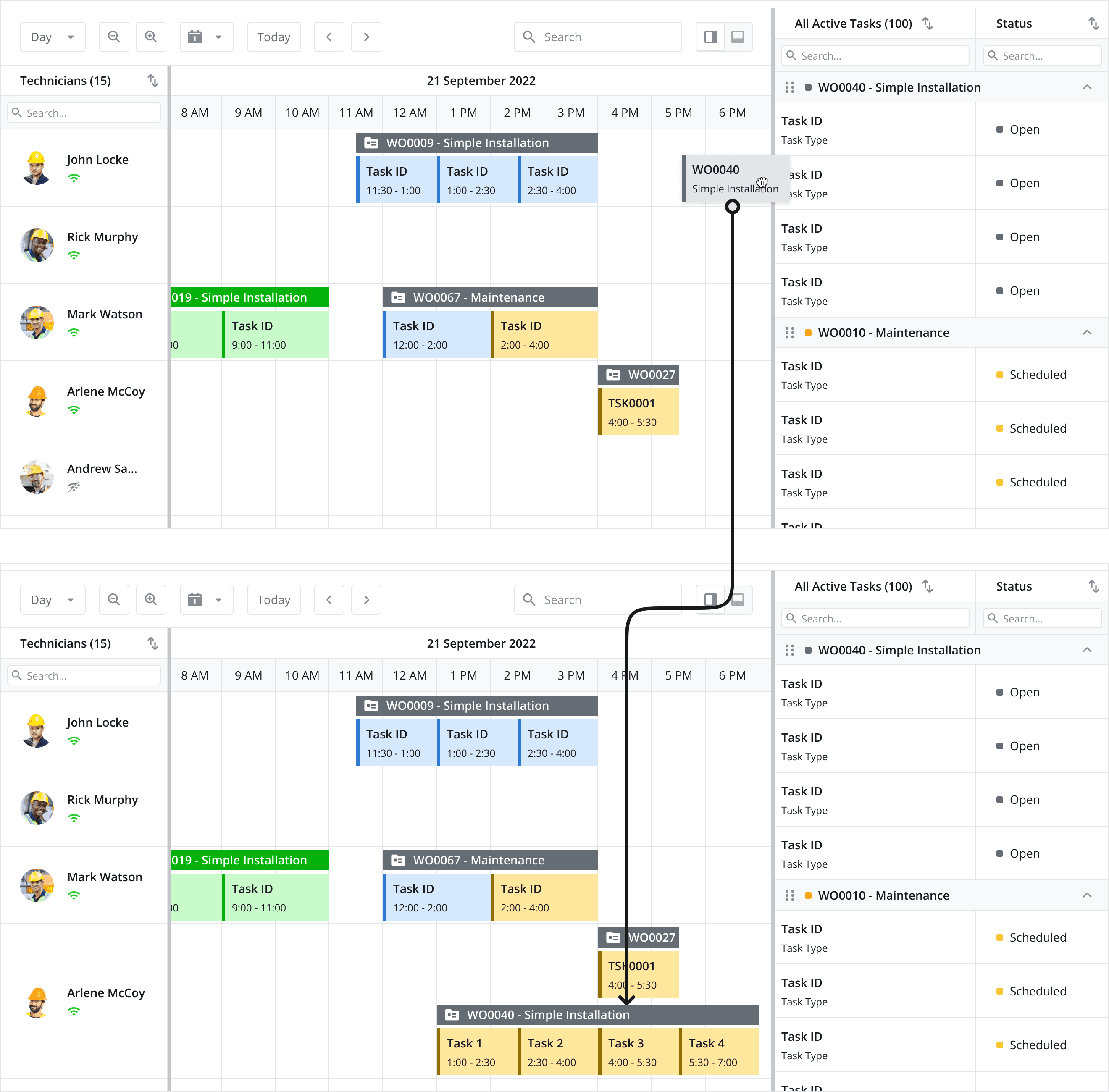 Work Order Scheduling - Overlapping tasks.png